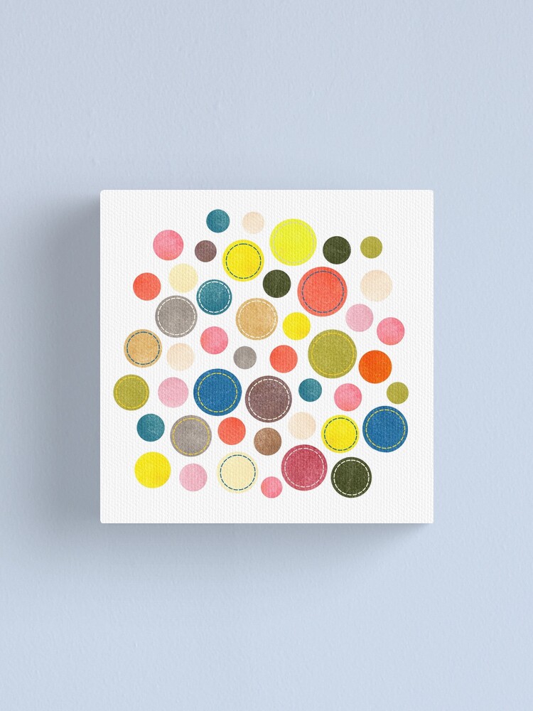 Peter Polka dot - bright bubblegum colours Canvas Print for Sale by Mel  Dixon (@patternbymel)