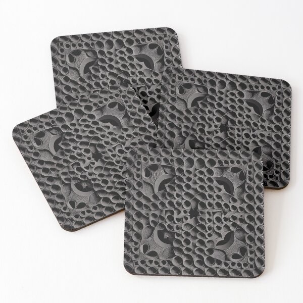 Item preview, Coarse Black Complex Dynamic Latin Pattern Digital Painting designed and sold by CodeAndColors.