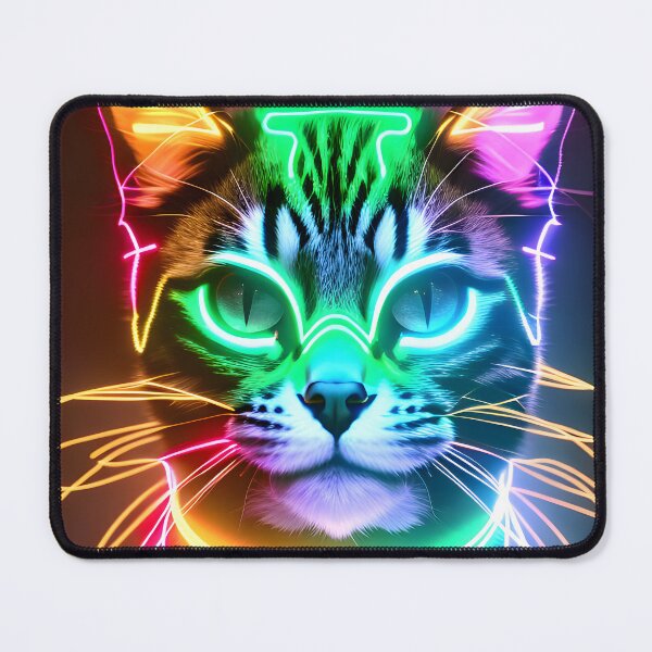 Item preview, Neon Cat - Modern Digital Art designed and sold by Ai-michiart.