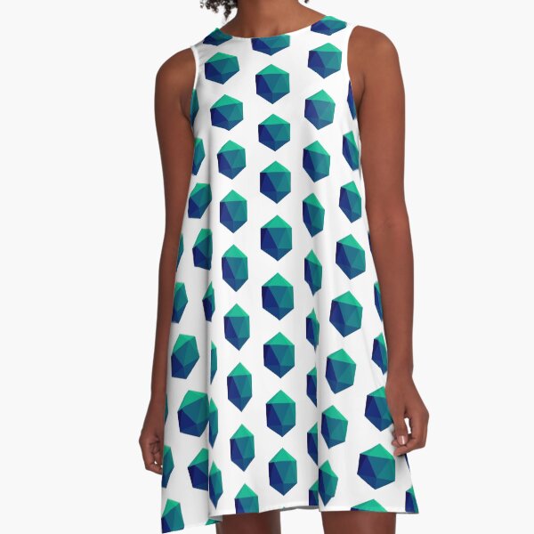 Seafoam Green Icosahedron A-Line Dress