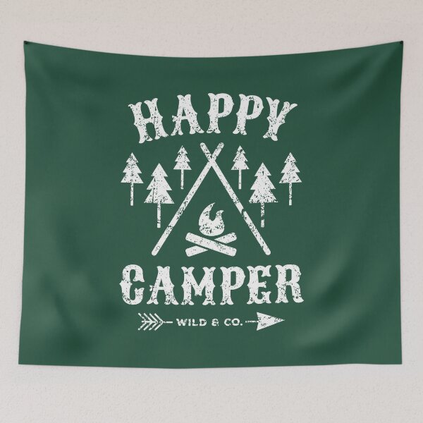 Item preview, Happy Camper distressed white designed and sold by posay.