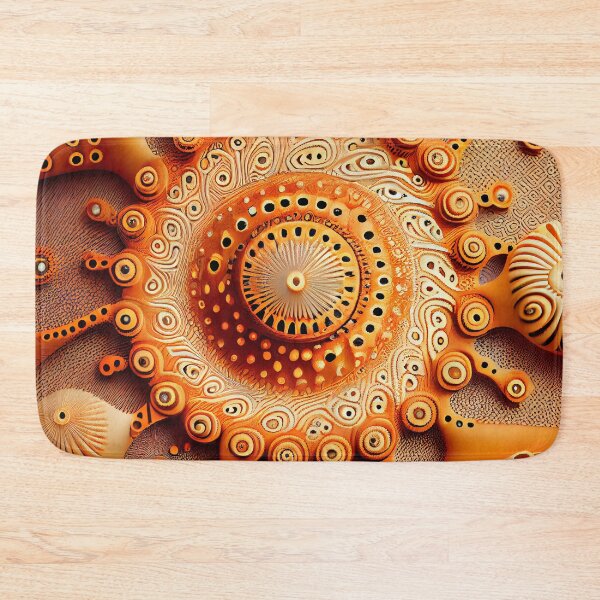 Item preview, Three Dimensional Ancient Orange Australian Pattern Digital Painting designed and sold by CodeAndColors.