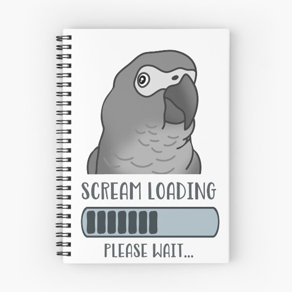 Item preview, Scream Loading Please Wait African Grey designed and sold by FandomizedRose.