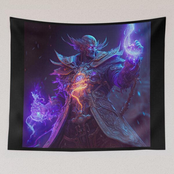 Item preview, Mage - Fantasy Battlemage Casting Elemental Spell, Very High Resolution - Original Artwork designed and sold by CloudofKnowing.
