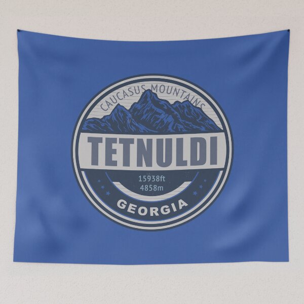 Item preview, Tetnuldi Georgia Vintage Mountain Hiking Design designed and sold by CynthiaGraphics.