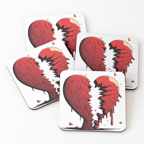 Item preview, Broken Heart: A Drawing Depicts the Fragility of Love through a Shattered Heart. designed and sold by BotTastic.