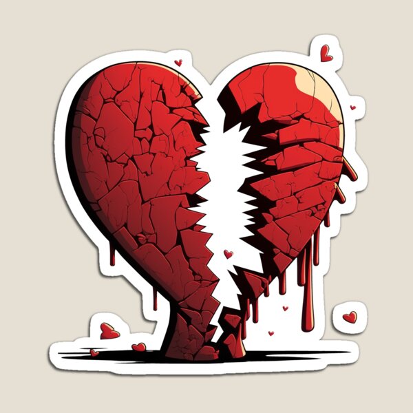 Item preview, Broken Heart: A Drawing Depicts the Fragility of Love through a Shattered Heart. designed and sold by BotTastic.