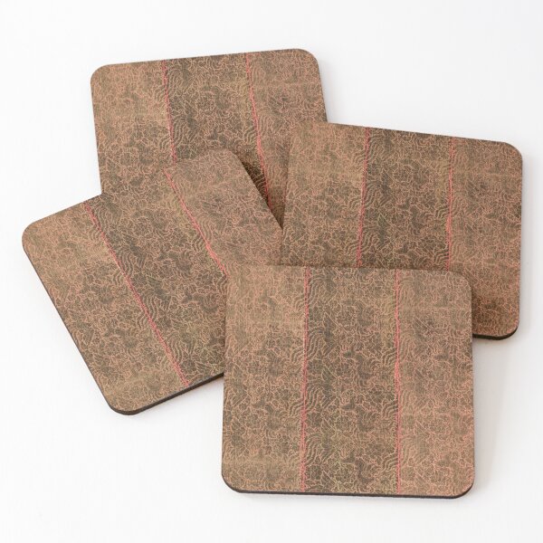 Item preview, Antique Distressed Silk Pattern with Makaras, Phoenix and Flower Motif designed and sold by ScavengerStyle.