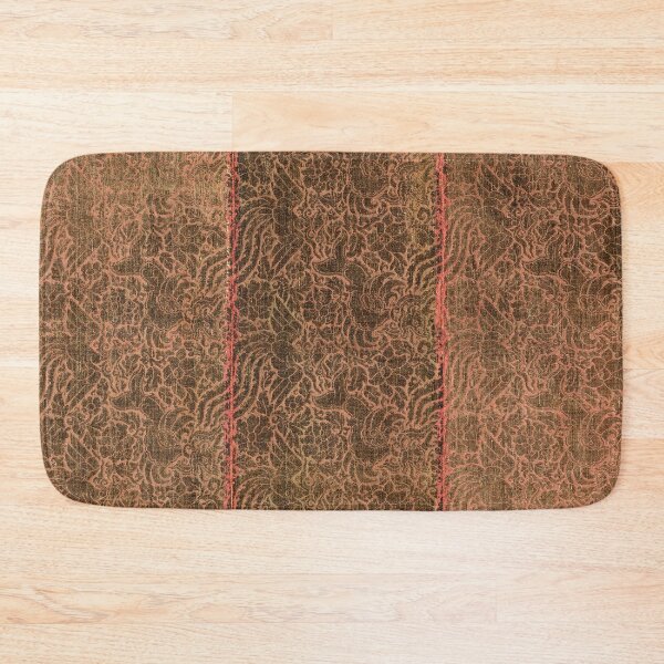 Item preview, Antique Distressed Silk Pattern with Makaras, Phoenix and Flower Motif designed and sold by ScavengerStyle.