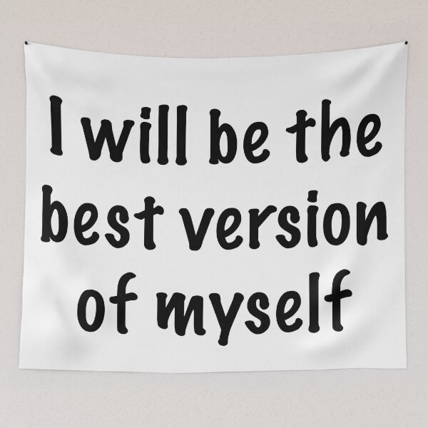 Item preview, I will be the best version of myself designed and sold by CamoQuotes.