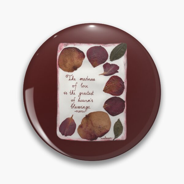 Item preview, Quote Card #10 - The madness of love is the greatest of heaven's blessings. - Plato Quote With Pressed Rose Petals designed and sold by WordsOf--Wisdom.