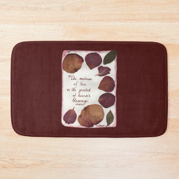 Item preview, Quote Card #10 - The madness of love is the greatest of heaven's blessings. - Plato Quote With Pressed Rose Petals designed and sold by WordsOf--Wisdom.