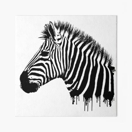 Rainbow Zebra Profile | Art Board Print