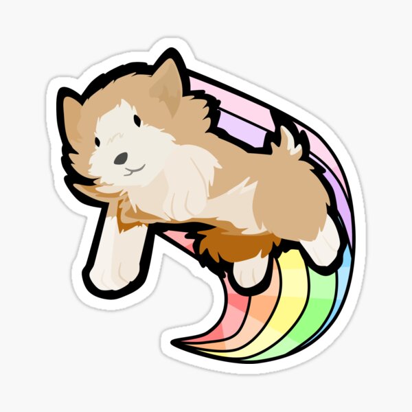 Rainbow Corgi Sticker