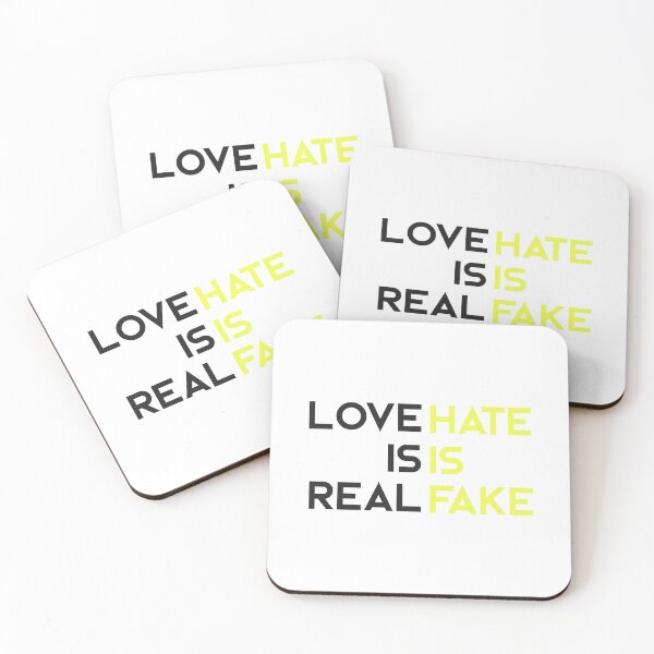 Item preview, Love is Real, Hate is Fake designed and sold by kirkdstevens.