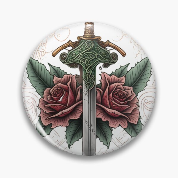 Item preview, Sword Rose Tattoo designed and sold by ArtShanth.