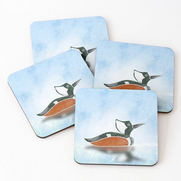 Item preview, Hooded Merganser duck on water with reflection. designed and sold by Kelly Lees.