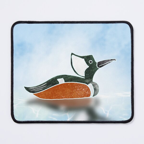 Item preview, Hooded Merganser duck on water with reflection. designed and sold by Kelly Lees.