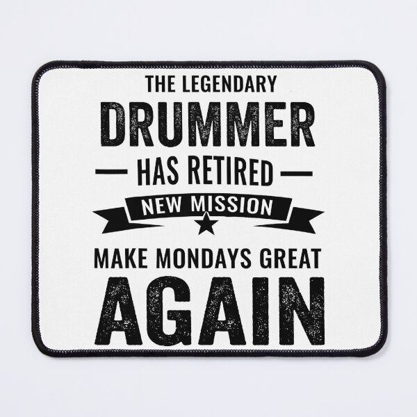 Item preview, Legendary drummer Retirement, perfect drummer retirement gift idea designed and sold by Dogs Geeky⭐⭐⭐⭐⭐.