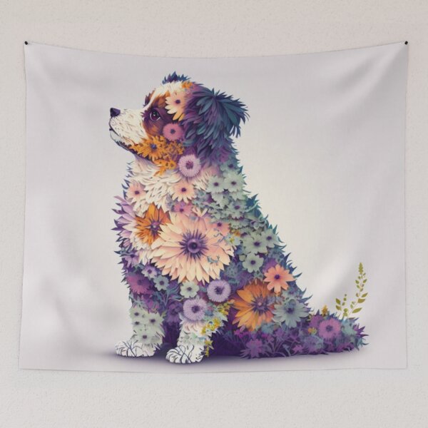 Item preview, Bloom flowers on dog designed and sold by Maryberry96.