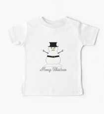 Snowman Merry Christmas Baby Tee