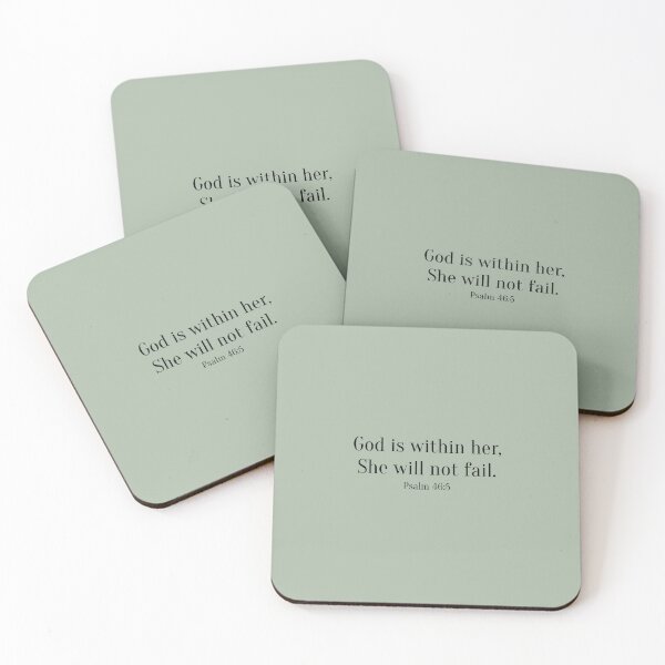 Item preview, Psalm 46:5 In Green. God is within her, she will not fail.  designed and sold by em designs.