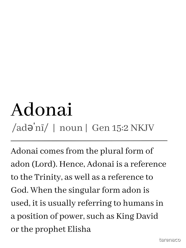 "Adonai" Sticker for Sale by tarenaco Redbubble