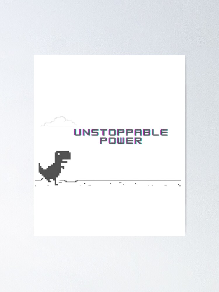 Google Offline Dinosaur Game Metal Print for Sale by DannyAndCo