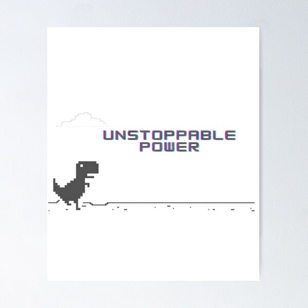 Offline Dino, Dino Run, Funny  Technology Poster for Sale by