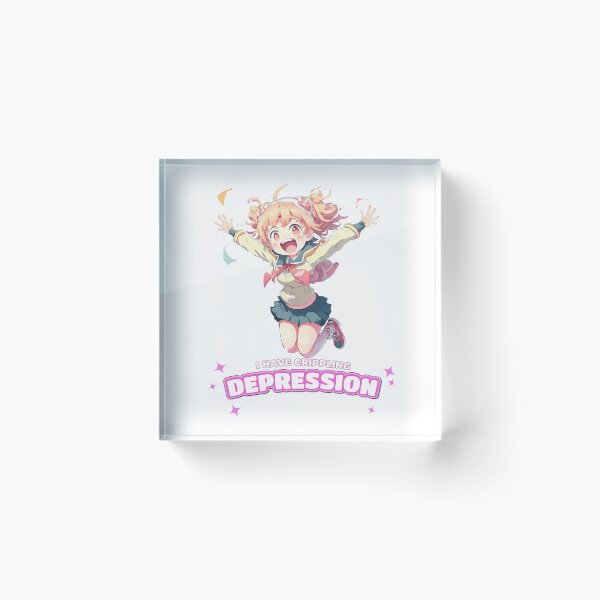 Item preview, UwU I have crippling depression kawaii anime girl designed and sold by MeditationMind.