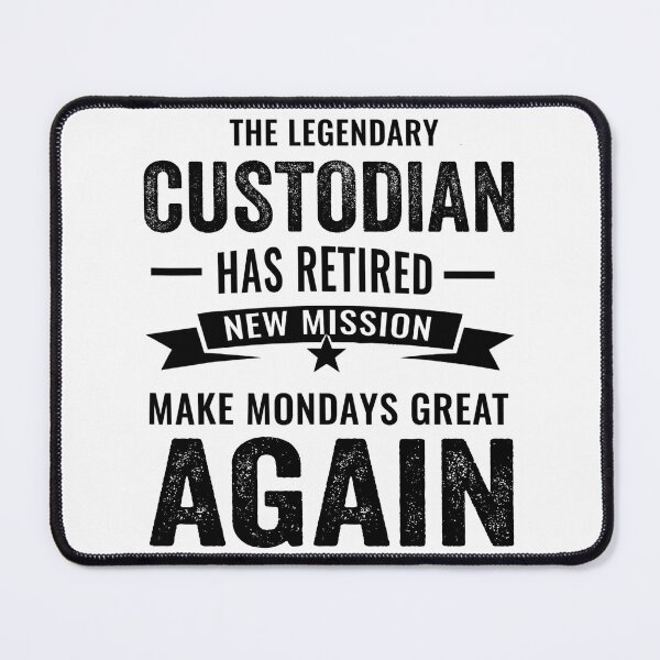 Item preview, custodian perfect retirement gift idea, Retired custodian Funny Saying designed and sold by Dogs Geeky⭐⭐⭐⭐⭐.