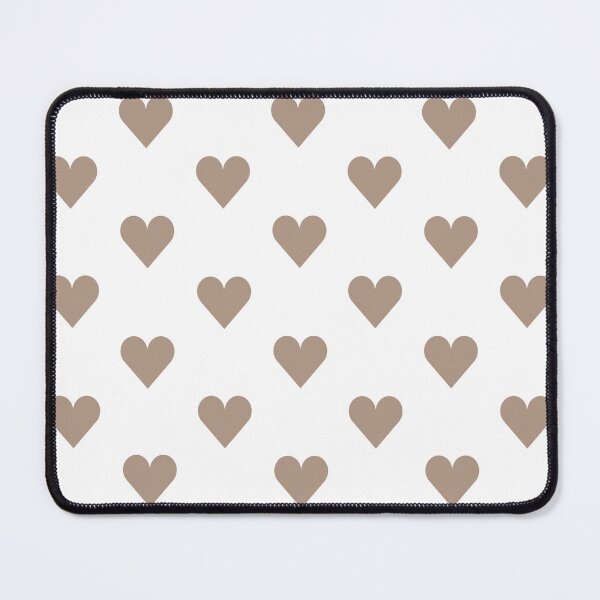 Item preview, Medium WARM TAUPE and WHITE LOVE HEARTS designed and sold by RachelMacht.