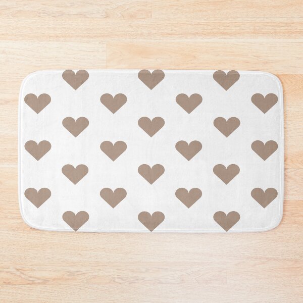 Item preview, Medium WARM TAUPE and WHITE LOVE HEARTS designed and sold by RachelMacht.
