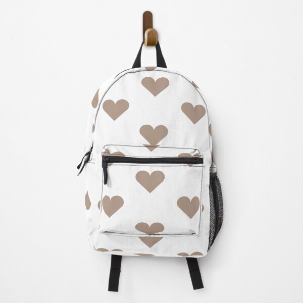Item preview, Medium WARM TAUPE and WHITE LOVE HEARTS designed and sold by RachelMacht.