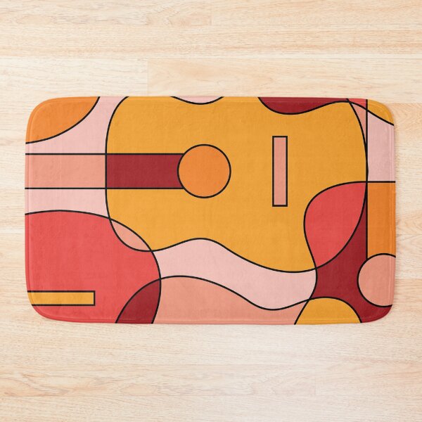 Item preview, Abstract Geometric Acoustic Guitar Pattern (warm retro color palette) designed and sold by NMattsonDesigns.