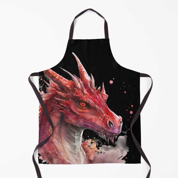 Item preview, Watercolor Red Dragon, Fire Dragon Portrait designed and sold by MoonFoxDesign.