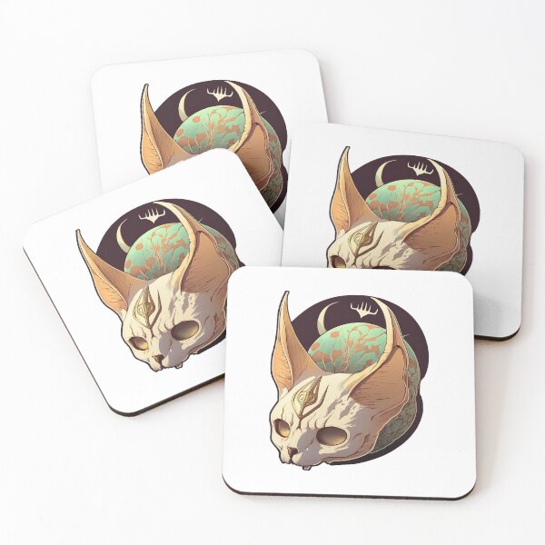 Item preview, Science Fiction Fantasy Cat Skull, Sticker designed and sold by SkullandKitten.