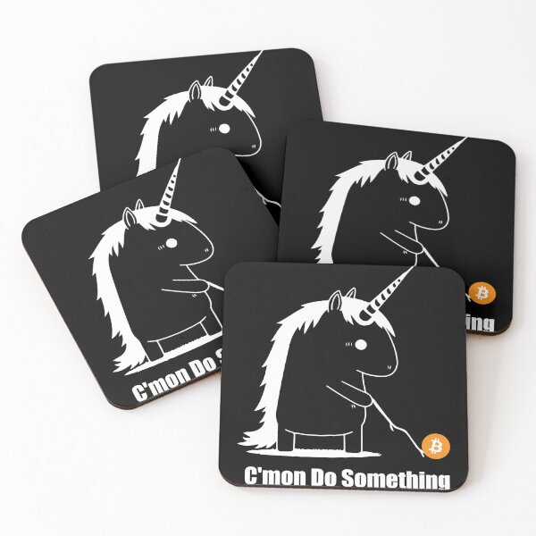 Item preview, Bitcoin Trading Meme Unicorn Come on Do Something (white) designed and sold by Shaani.