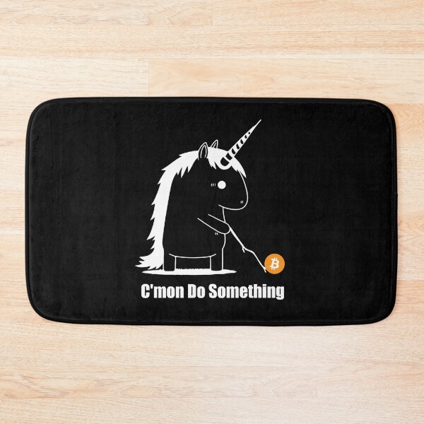 Item preview, Bitcoin Trading Meme Unicorn Come on Do Something (white) designed and sold by Shaani.