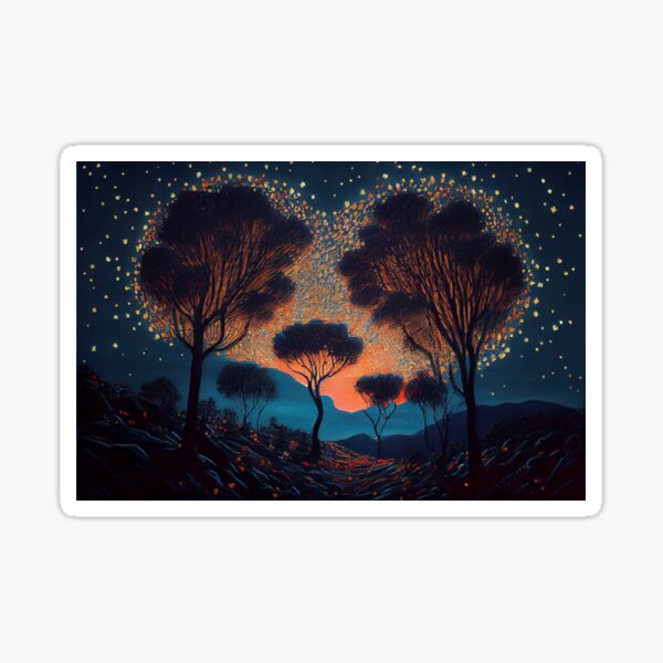 Starry Nights of love #5 Sticker