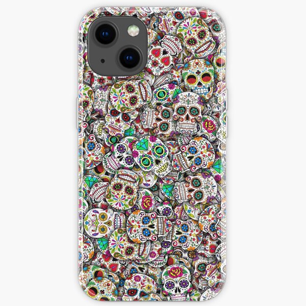 Mexican sugar skulls iPhone Soft Case