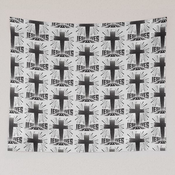 Item preview, Jesus loves you - Christian saying designed and sold by VichallanStudio.