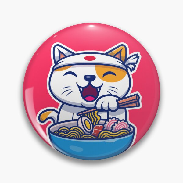 Item preview, Cat eating ramen  designed and sold by Xander's  Store.