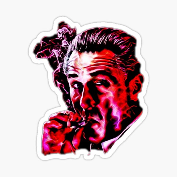 Robert De Niro smoking mafia gangster movie Goodfellas painting Sticker