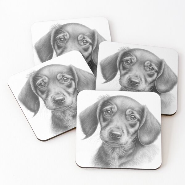 Item preview, Pencil drawing / Photo-realistic Dachshund designed and sold by Isa Popping.