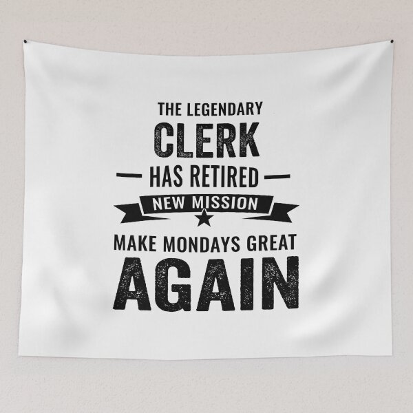 Item preview, clerk Retirement Shirt, A Legendary clerk Has Retired designed and sold by Dogs Geeky⭐⭐⭐⭐⭐.