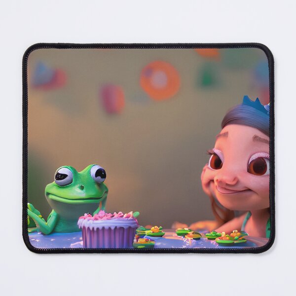 Item preview, Lily and her frog Fred deciding who gets the last muffin! designed and sold by BabyShmoopies.