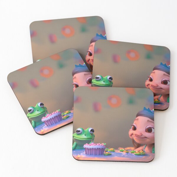 Item preview, Lily and her frog Fred deciding who gets the last muffin! designed and sold by BabyShmoopies.