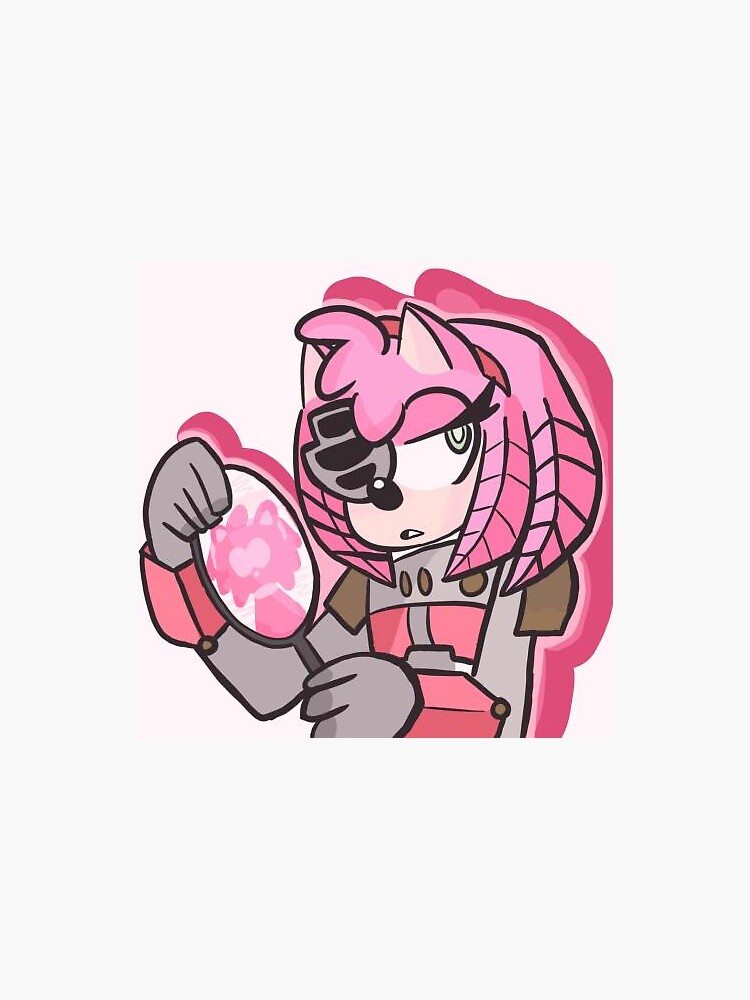 Angry Metal Amy Sticker - Angry Metal Amy Sonic Prime - Discover