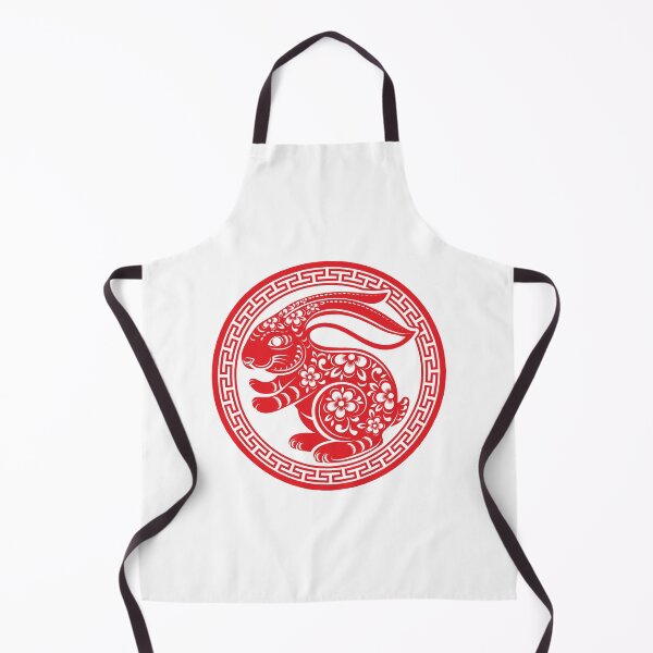 Item preview, Year of the Rabbit 2023 - Chinese New Year - Red Rabbit with flowers designed and sold by AhmedBuhaisi.